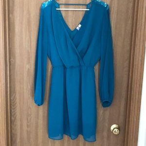 Teal Formal Knee-Length Dress